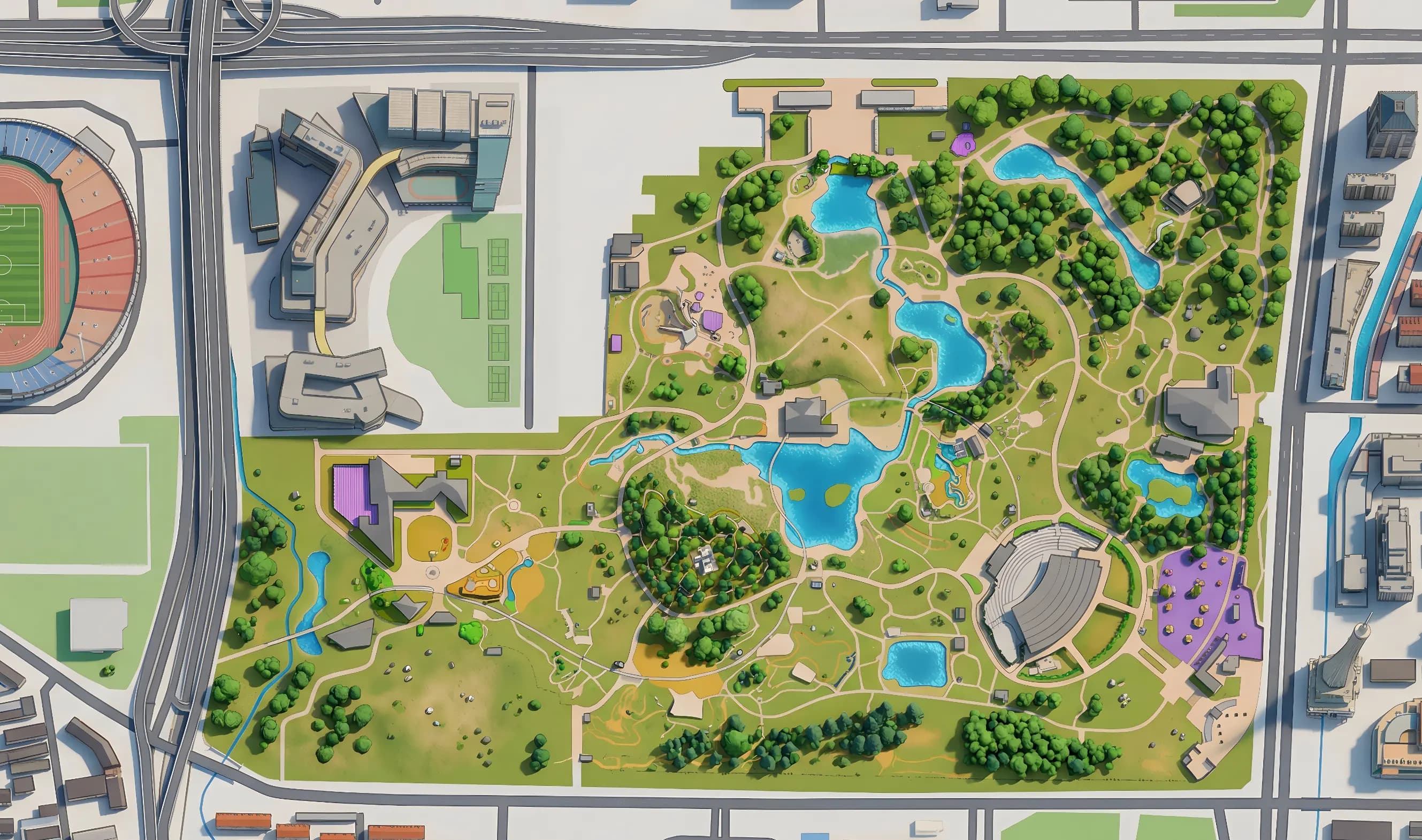 Outdoor orientation map